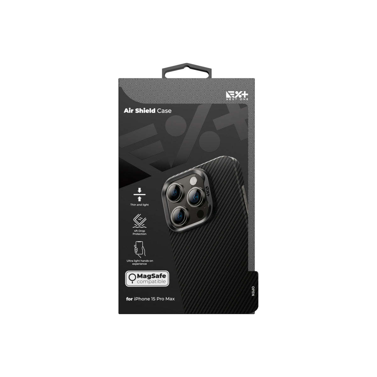 Next One AirShield ovitek za iPhone 15 Pro Max - črna - iSTYLE SI