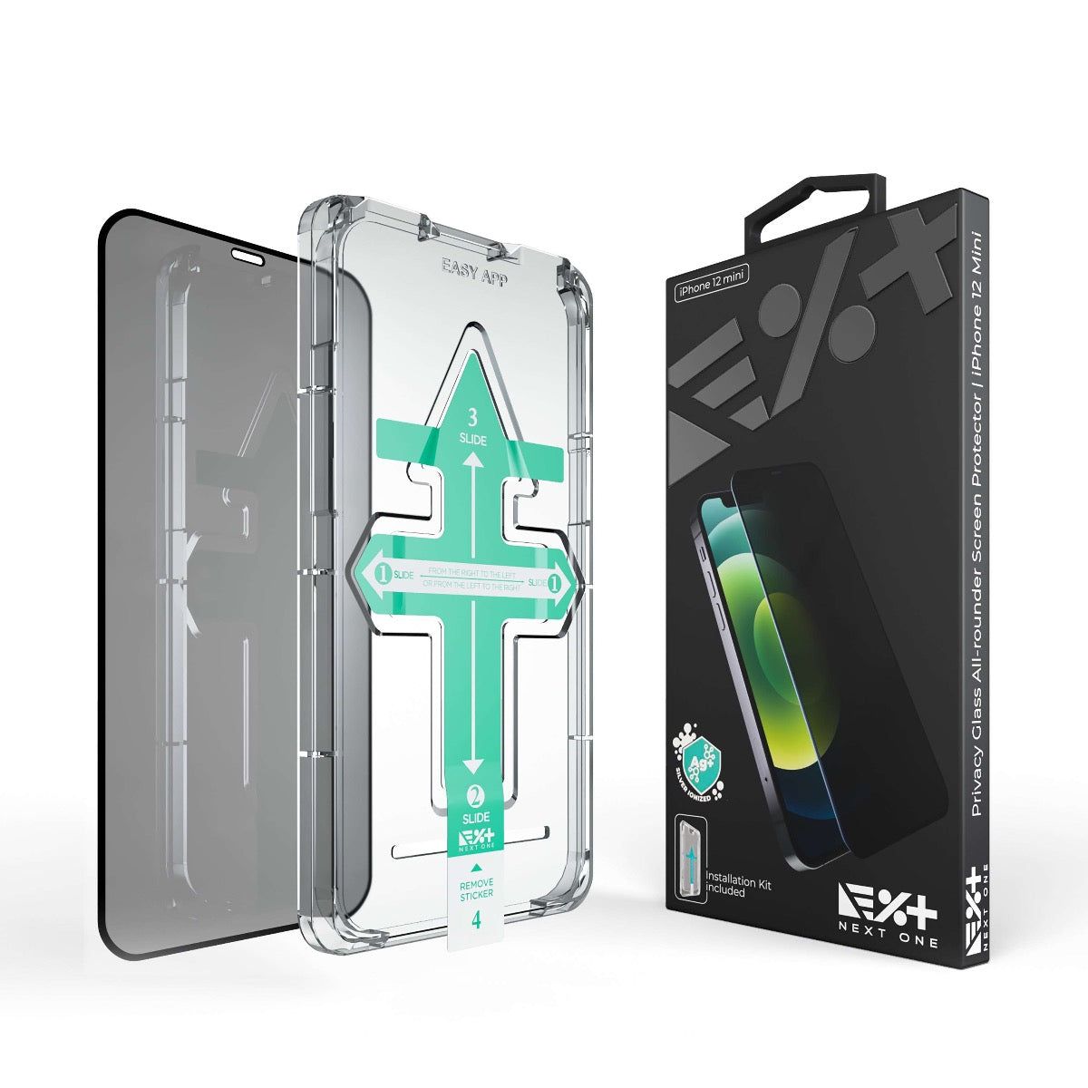 Next One All-rounder Privacy zaščitno steklo za iPhone 12 mini - iSTYLE SI