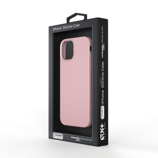 Next One silikonski ovitek z MagSafe za iPhone 13 mini - Roza - iSTYLE SI
