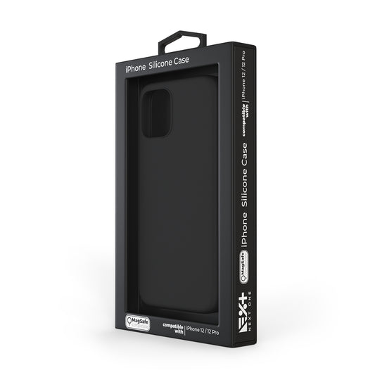 NEXT Black Silicone Case for iPhone 12/12 Pro MagSafe compatible - iSTYLE SI