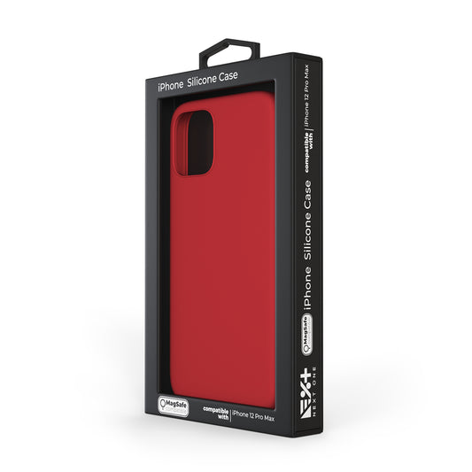 NEXT Red Silicone Case for iPhone 12 Pro Max MagSafe compatible - iSTYLE SI