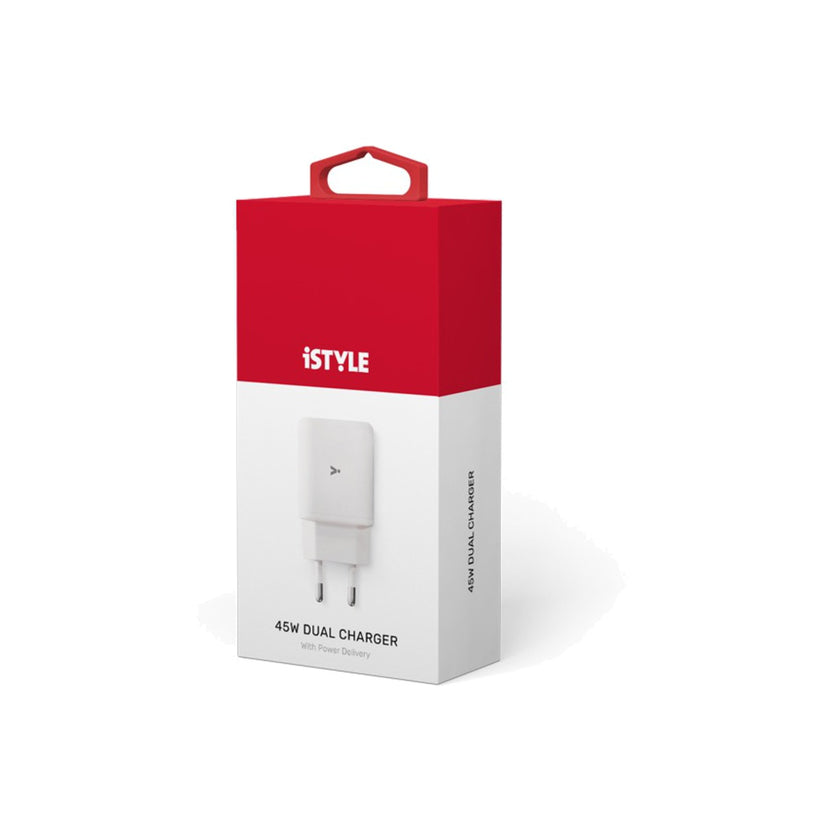 iSTYLE 45W Dual Charger - bela - iSTYLE SI