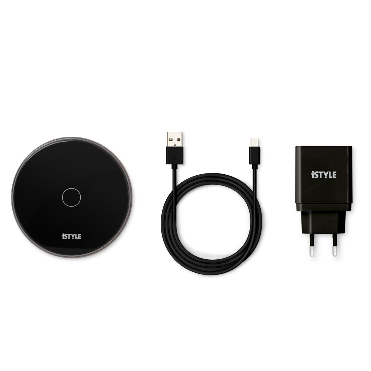 iStyle brezžični polnilec 15W + adapter - črna - iSTYLE SI