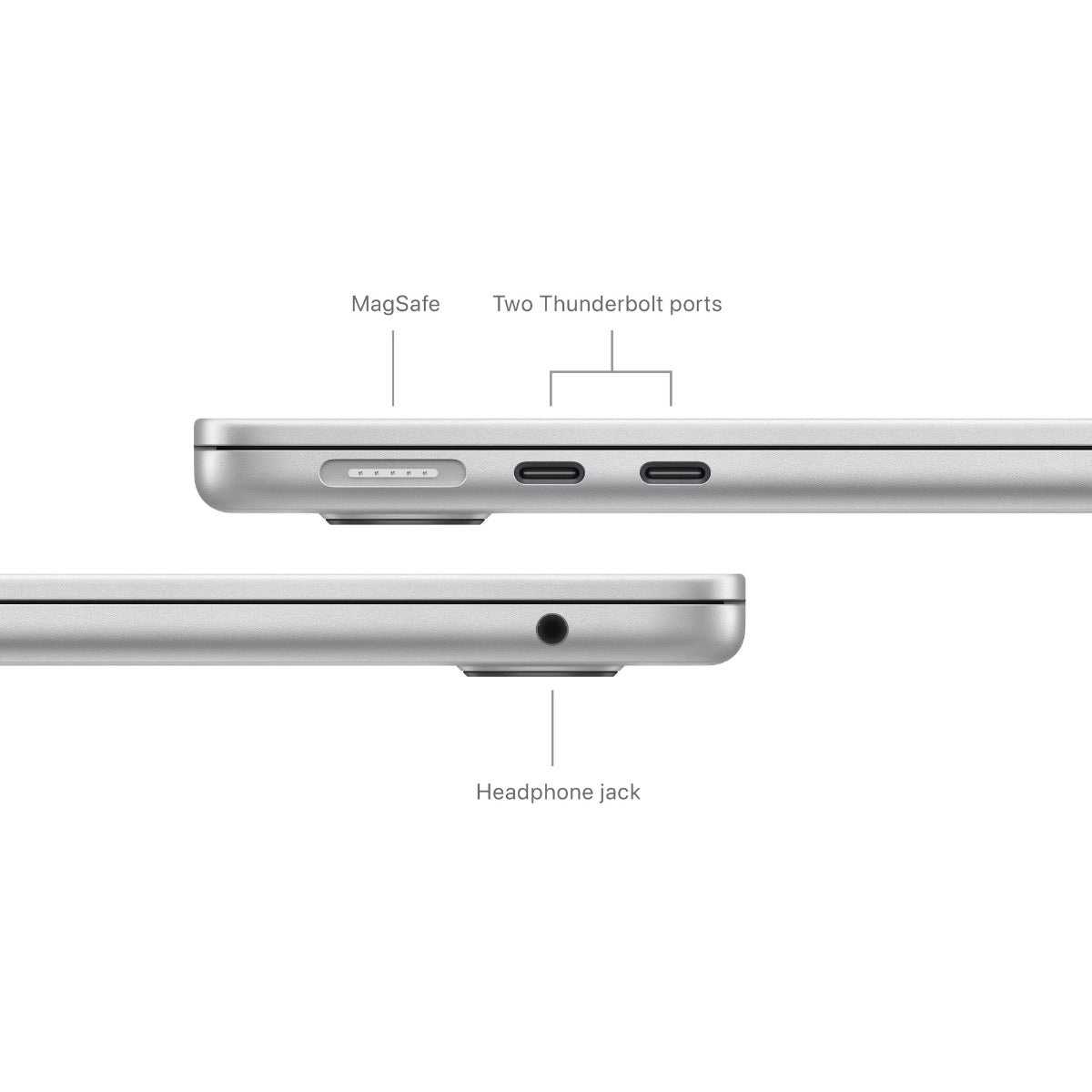 MacBook Air 13: M3 z 8-jedrno CPE in 10-jedrno GPE, 16 GB, 512 GB SSD - srebrna - iSTYLE SI