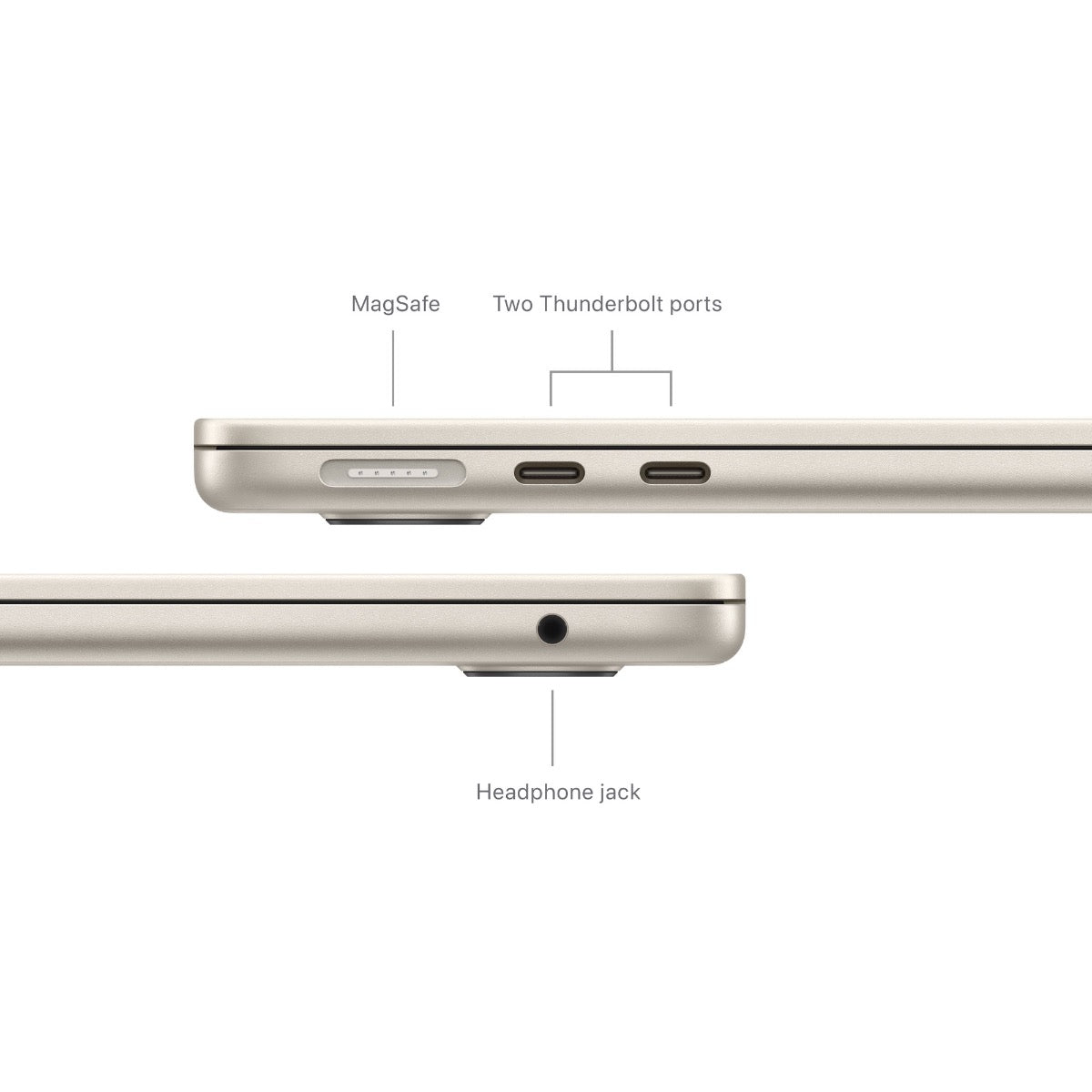 MacBook Air 13: M3 z 8-jedrno CPE in 10-jedrno GPE, 16 GB, 512 GB SSD - zvezdnato zlata - iSTYLE SI
