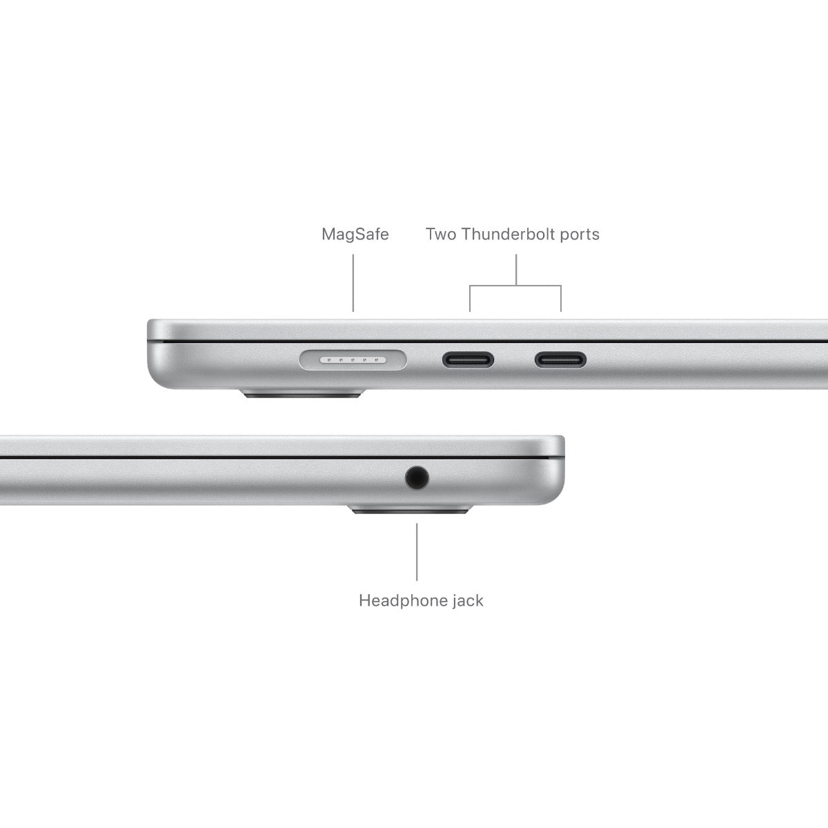 MacBook Air 15: M3 z 8-jedrno CPE in 10-jedrno GPE, 16 GB, 256 GB SSD - srebrni - iSTYLE SI