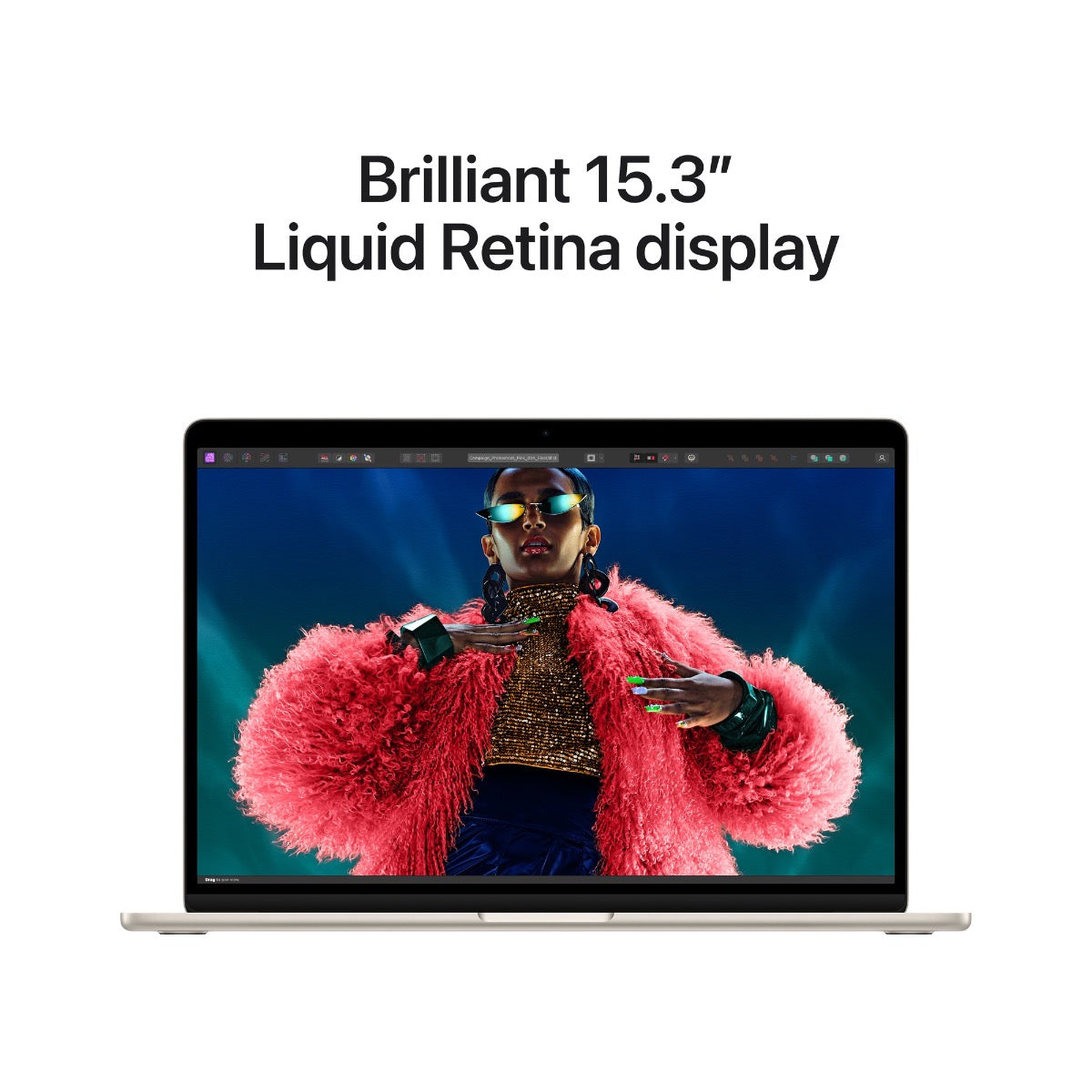 MacBook Air 15: M3 z 8-jedrno CPE in 10-jedrno GPE, 8 GB, 256 GB SSD - zvezdnato zlati - iSTYLE SI