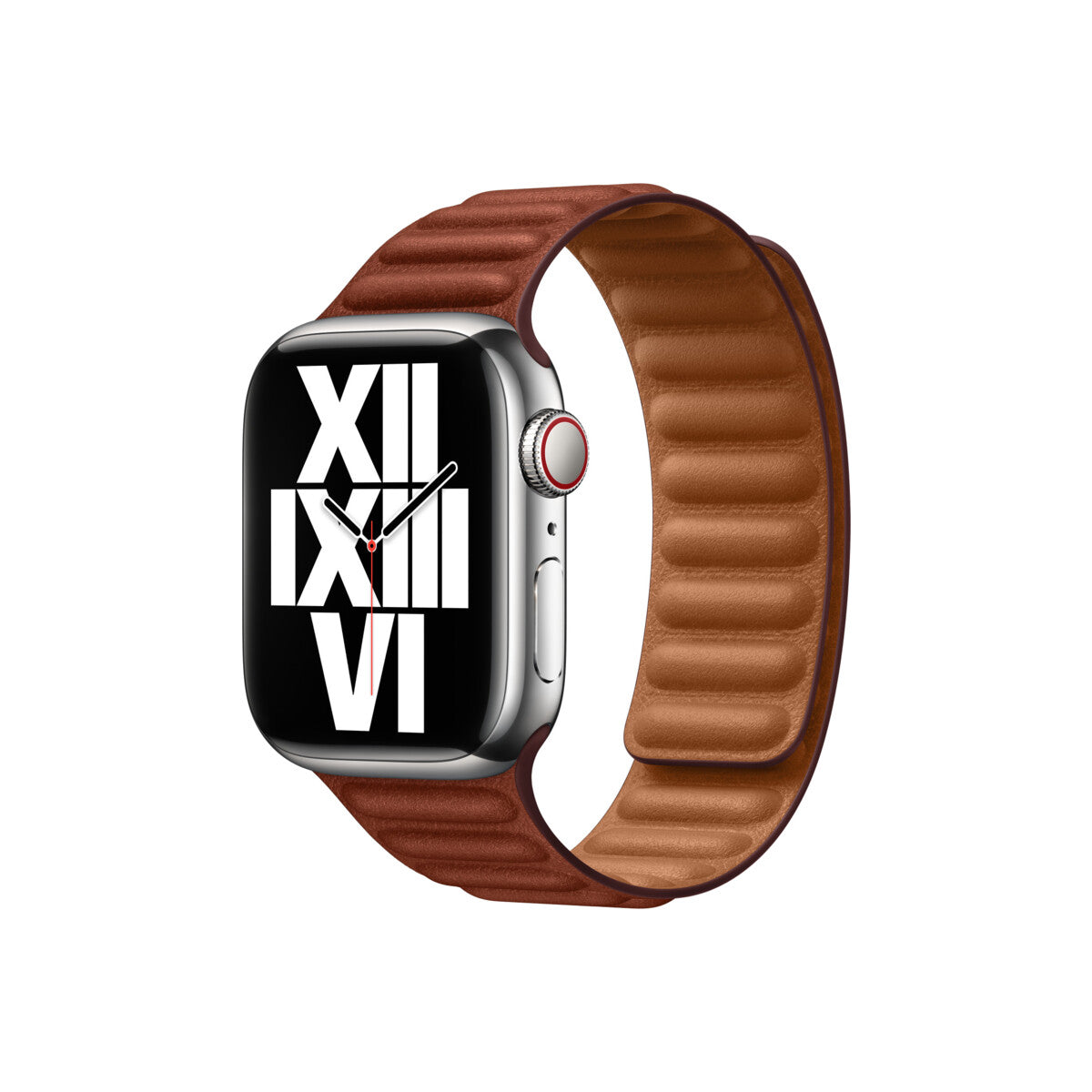 Apple pašček Leather Link M/L v globoko rjavi barvi za Apple Watch velikosti 41 mm - iSTYLE SI