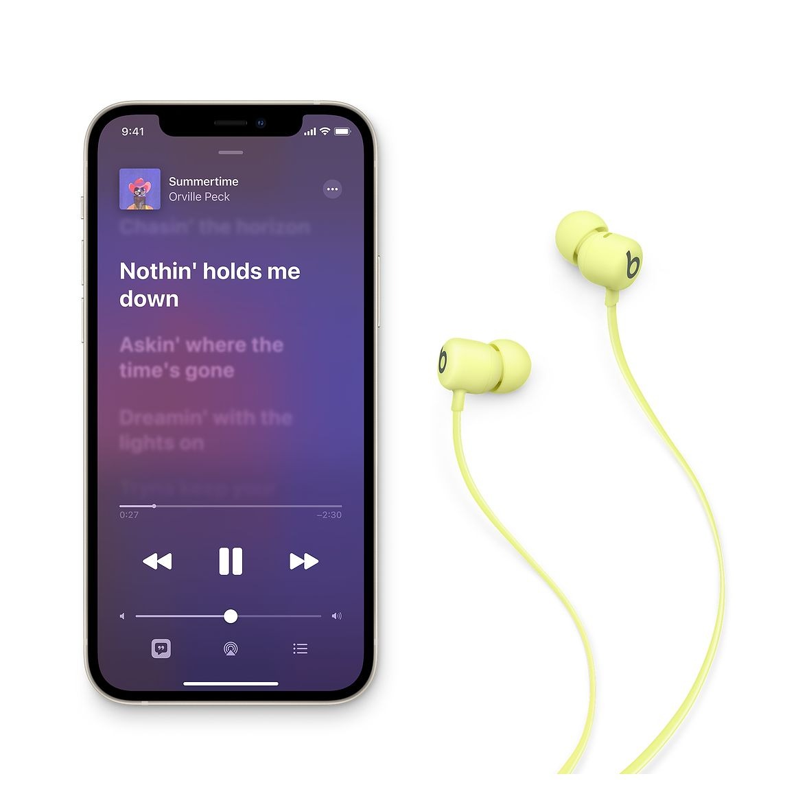 Beats brezžične slušalke Flex za ves dan - yuzu rumena - iSTYLE SI