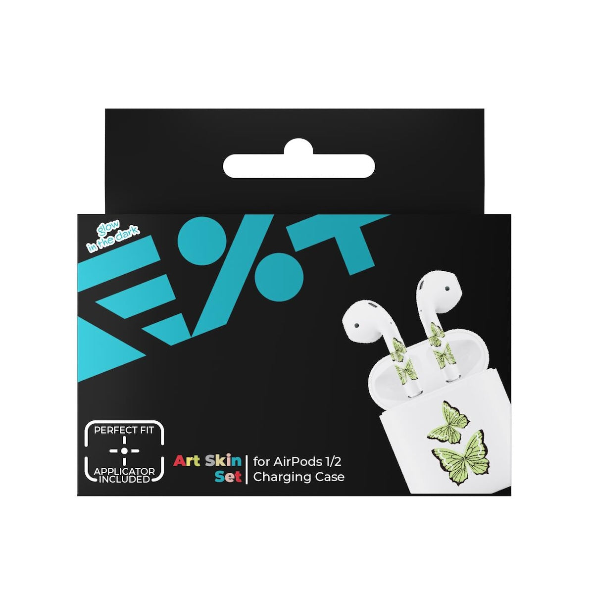 Next One ArtSkin nalepka za Airpods 1. in 2. generacija - svetleči metulj - iSTYLE SI
