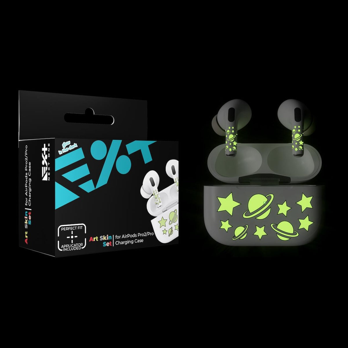 Next One ArtSkin nalepka za Airpods Pro 1. in 2. generacija - svetleči planeti - iSTYLE SI