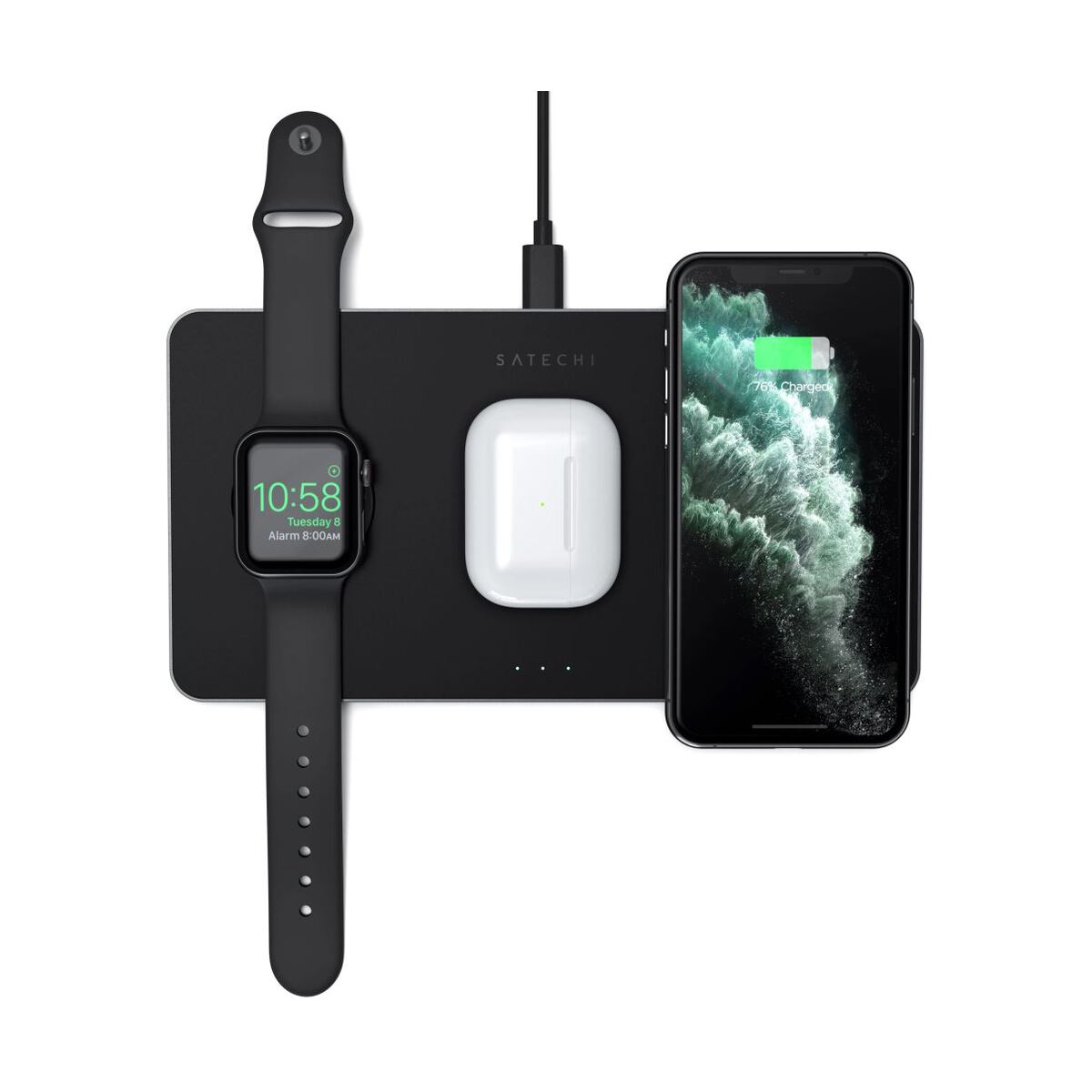 Satechi Trio Wireless Charging Pad - črna - iSTYLE SI