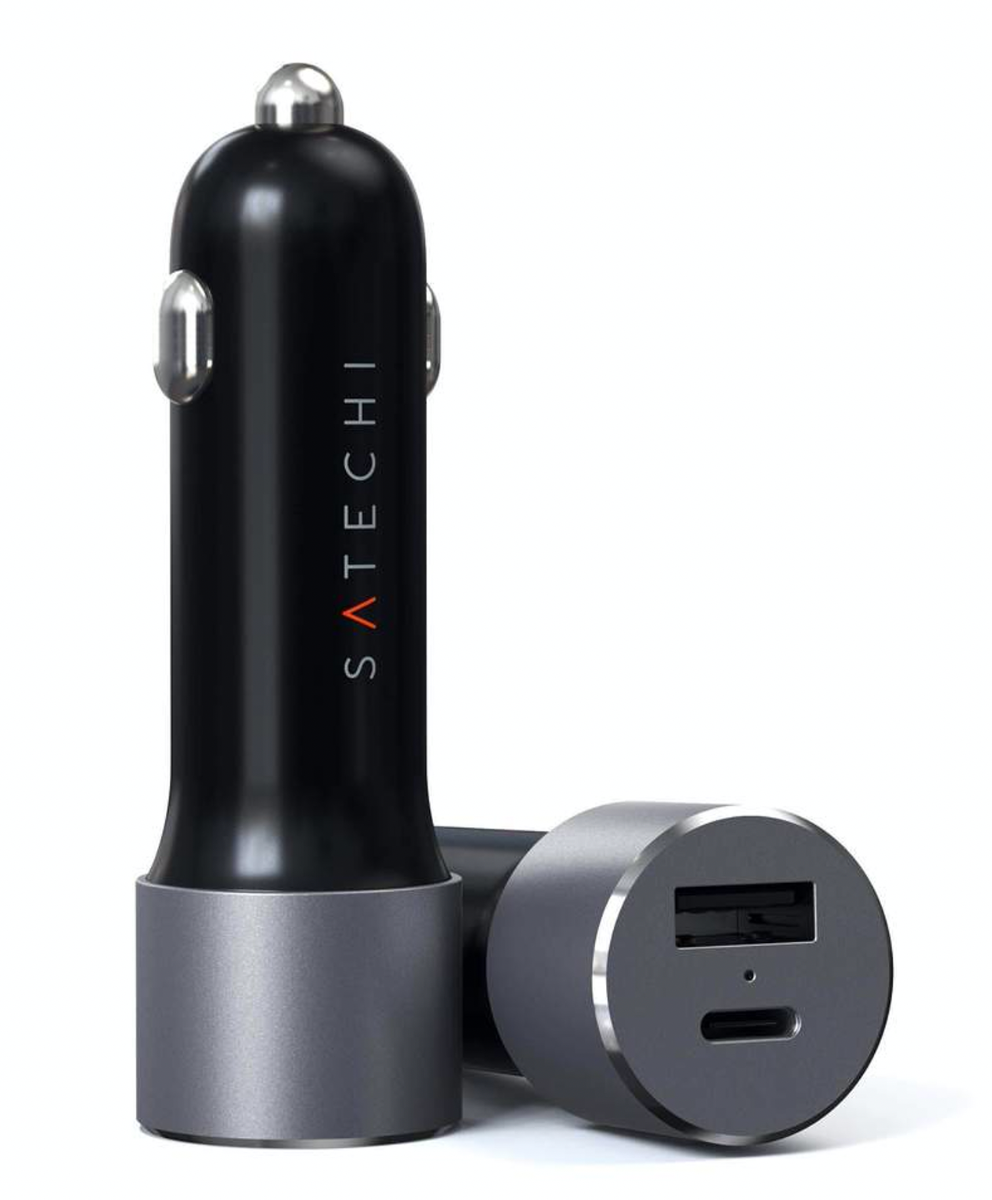 Satechi 72 W USB-C avtomobilski polnilec - vesoljno siva - iSTYLE SI