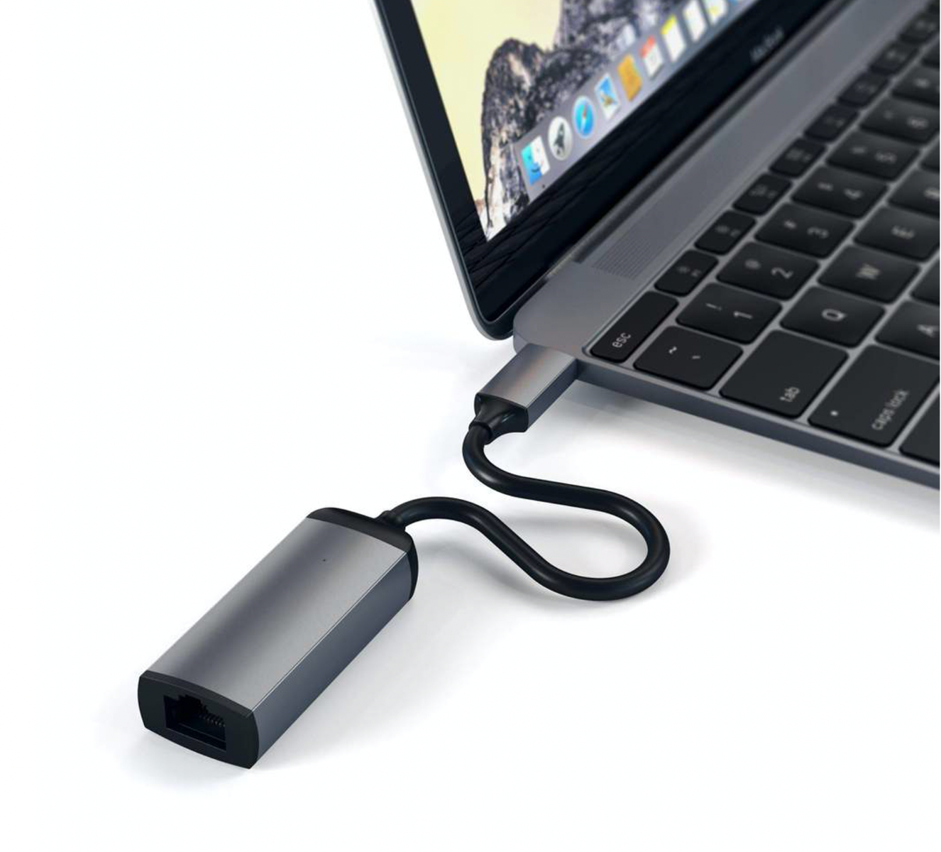 SATECHI USB-C to Gigabit Ethernet adapter - Space Gray - iSTYLE SI