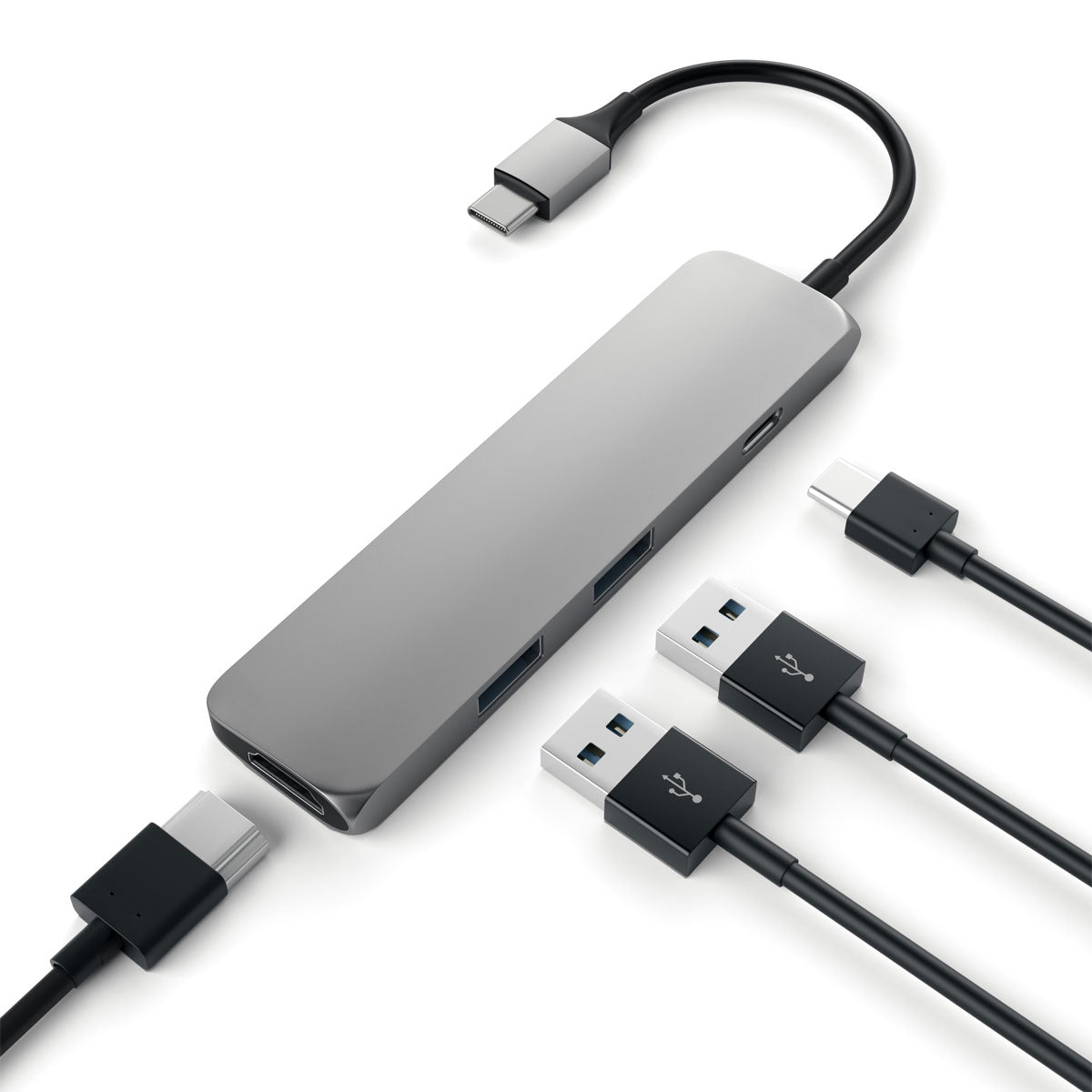 Satechi Slim USB-C MultiPort Adapter - vesoljno siva - iSTYLE SI
