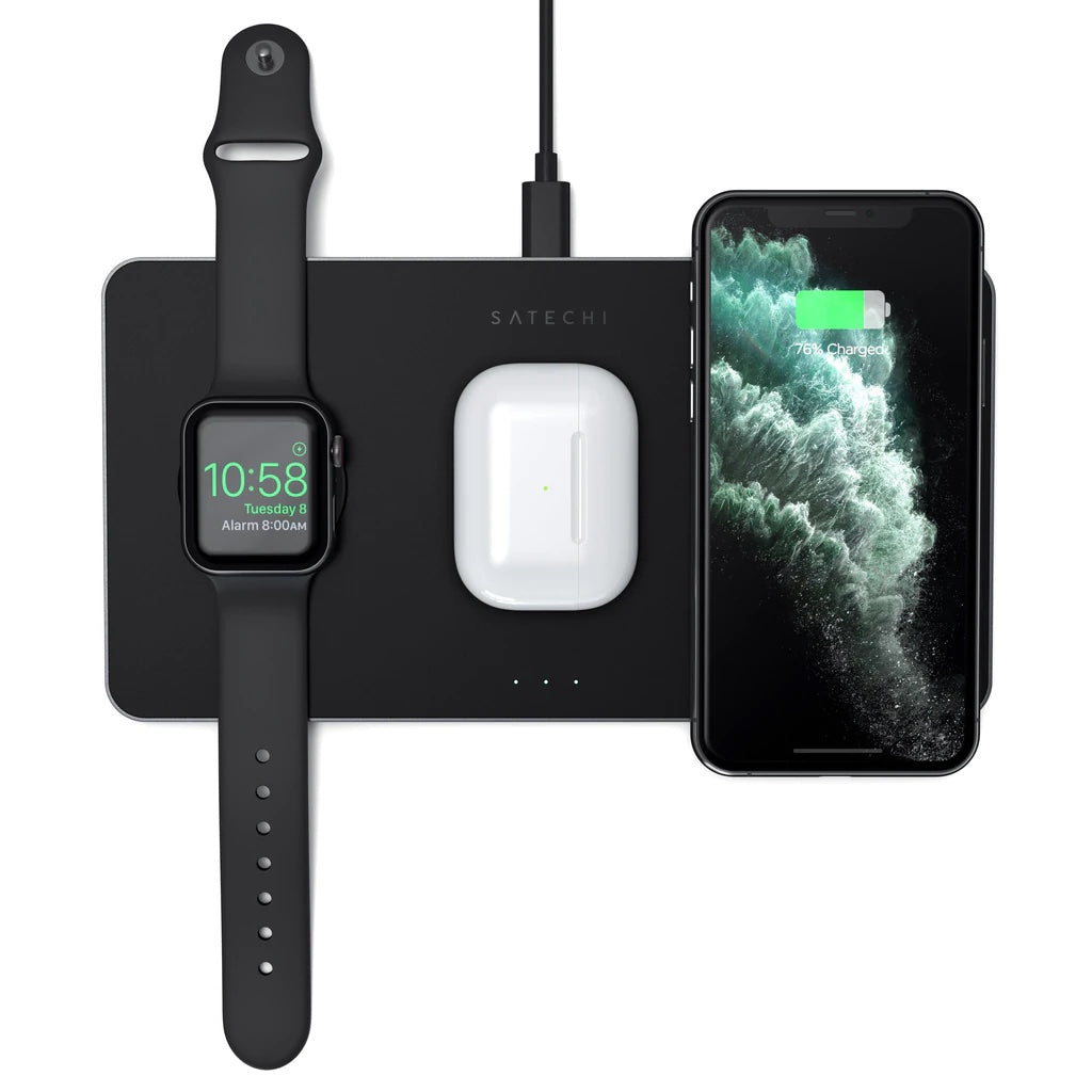 Satechi Trio Wireless Charging Pad - črna - iSTYLE SI