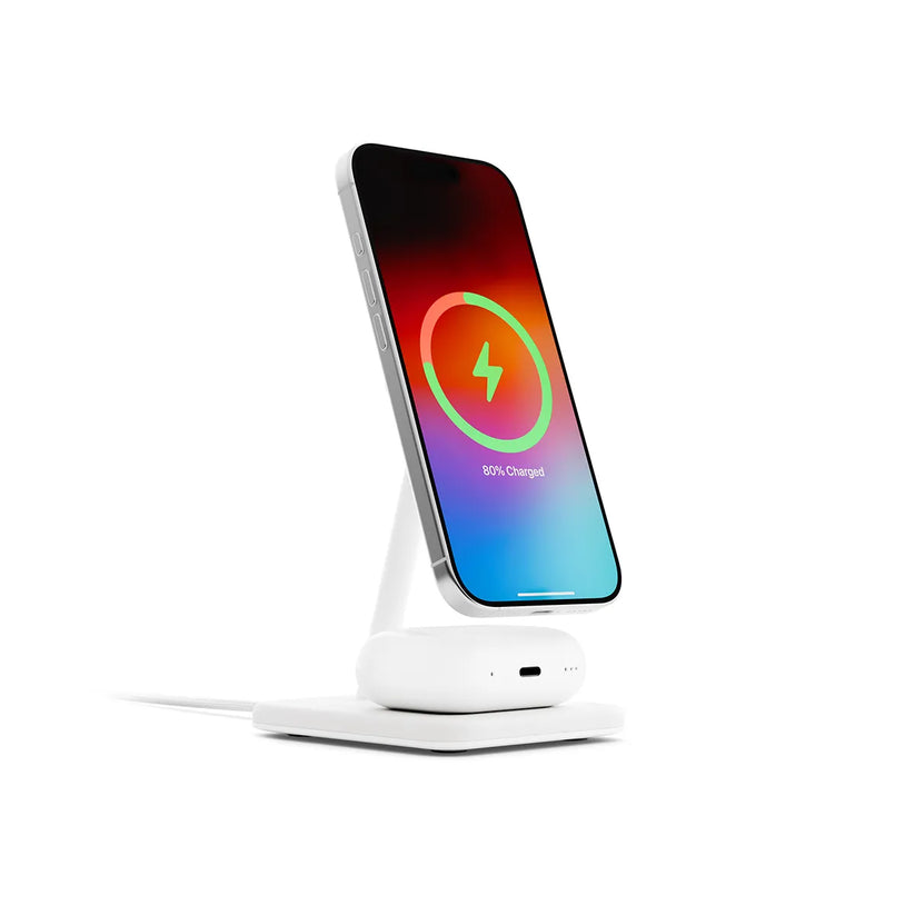 TwelveSouth HiRise 2 Deluxe 2v1 brezžični polnilec - bela - iSTYLE SI