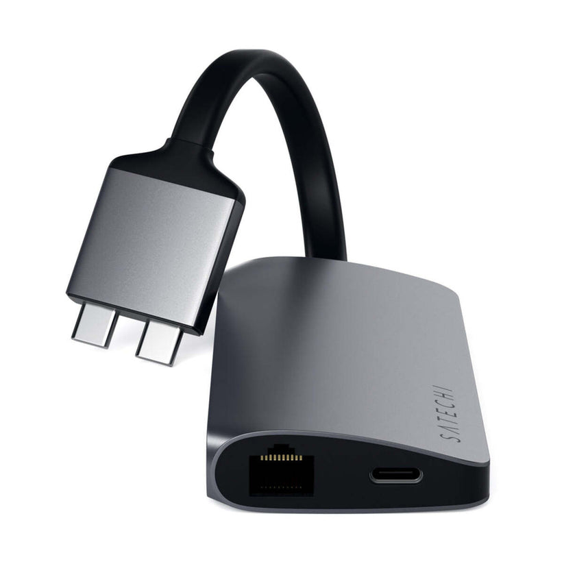 Satechi USB-C Dual Multimedia Adapter - vesoljno siva - iSTYLE SI