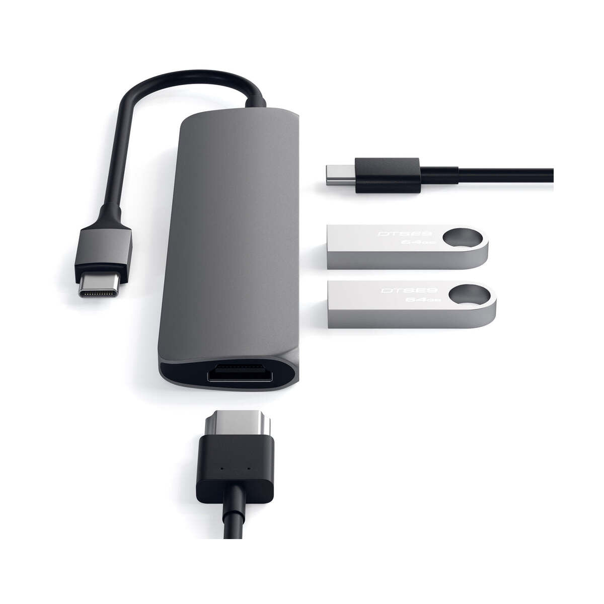 Satechi Slim USB-C MultiPort Adapter - vesoljno siva - iSTYLE SI