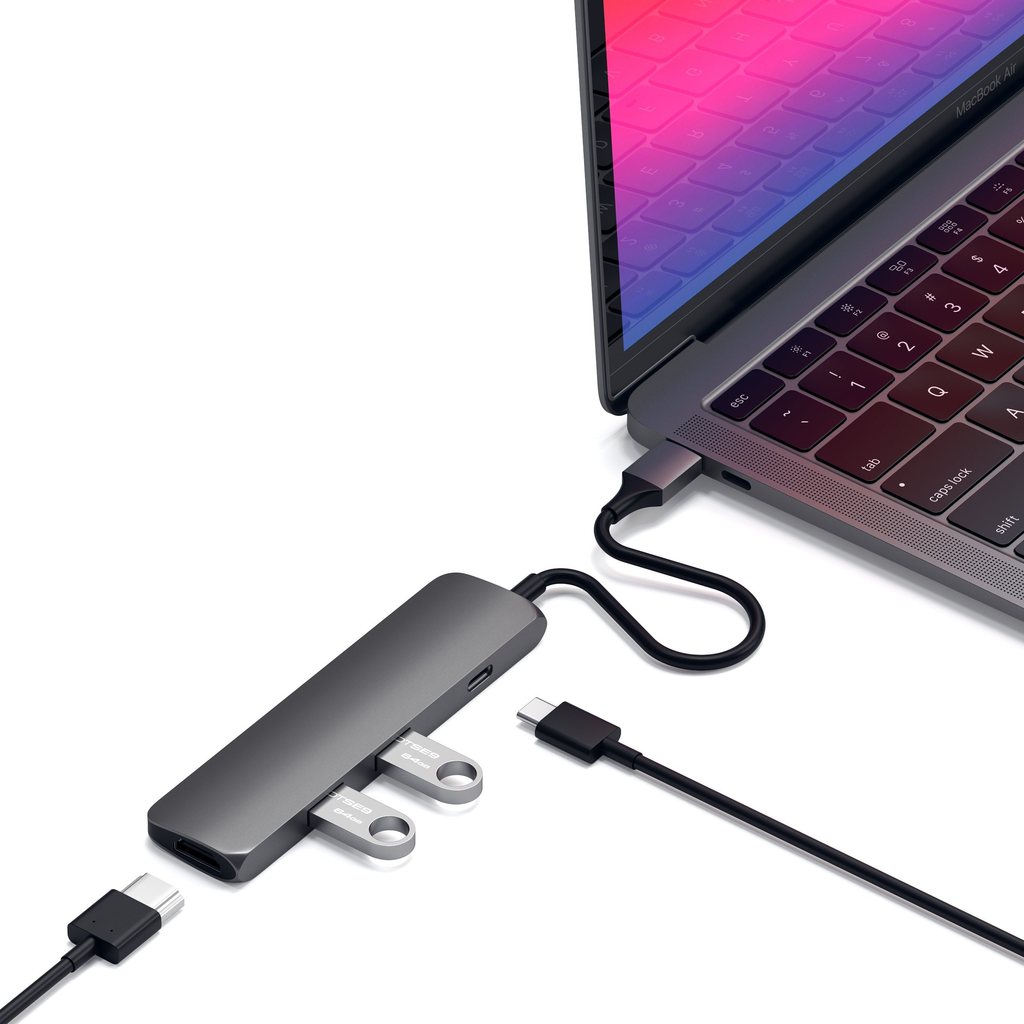 Satechi Slim USB-C MultiPort Adapter - vesoljno siva - iSTYLE SI