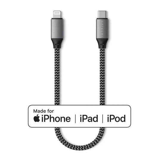 Satechi USB-C na Lightning kabel 25cm - vesoljno siva - iSTYLE SI