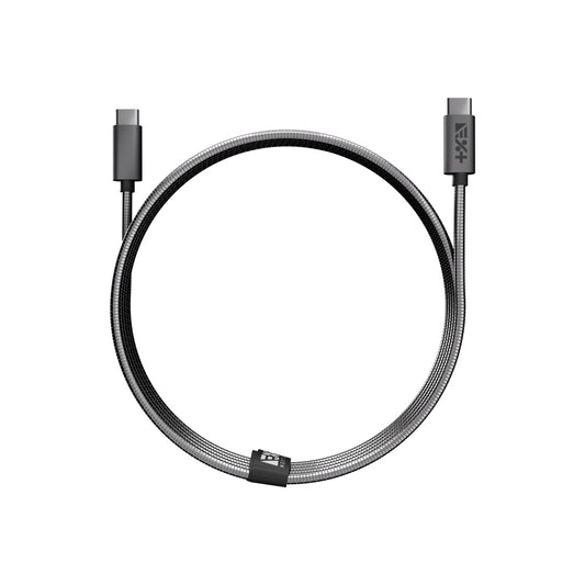 Next One kovinski USB-C na USB-C kabel - vesoljno siva - iSTYLE SI