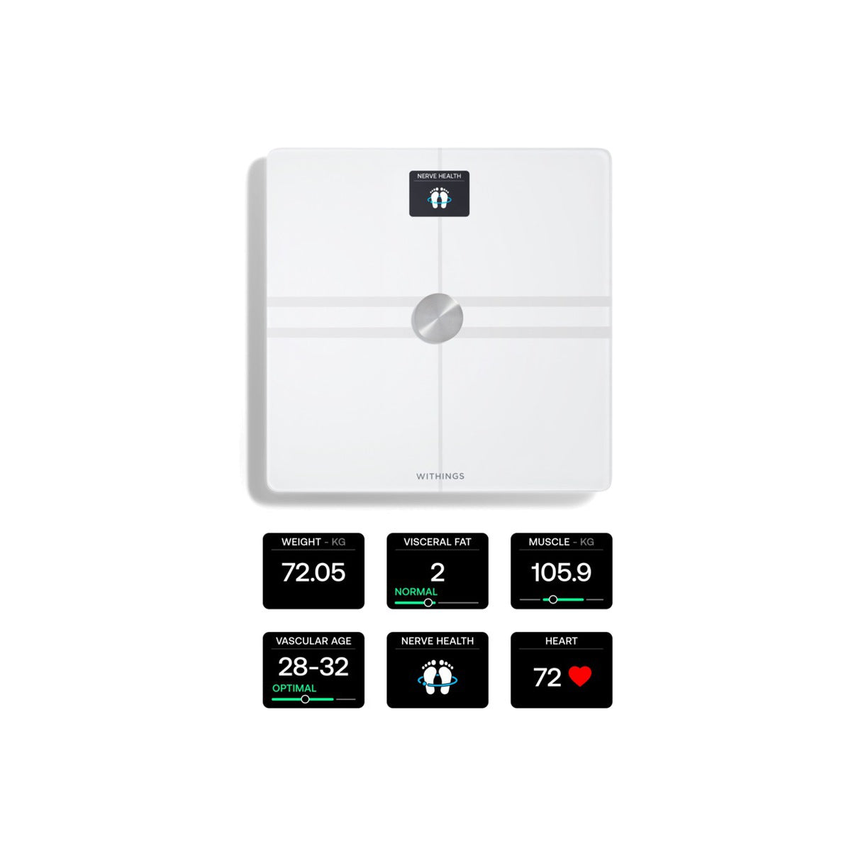 Withings Body Comp Complete Body Analysis Wi-Fi Scale - White - iSTYLE SI