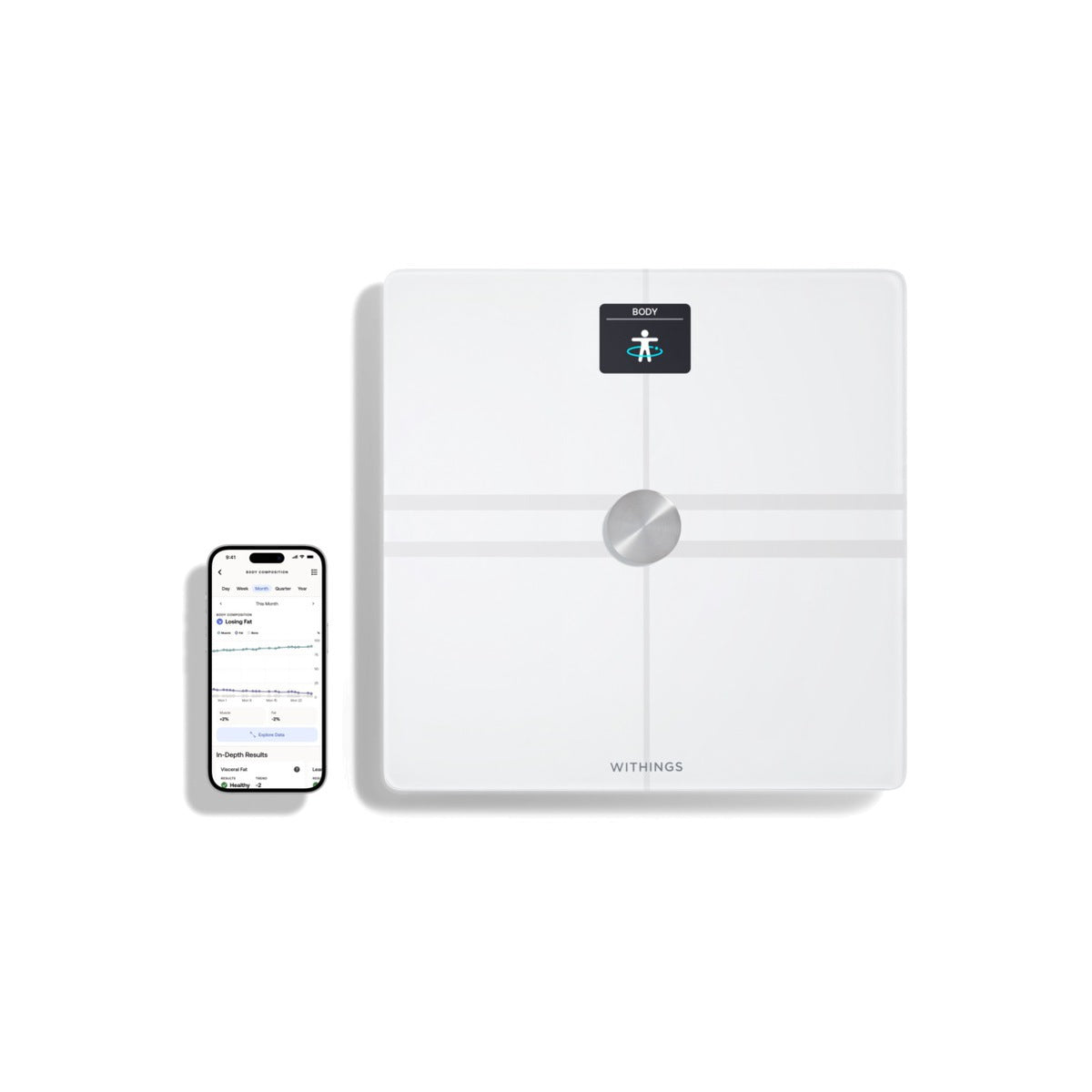 Withings Body Comp Complete Body Analysis Wi-Fi Scale - White - iSTYLE SI