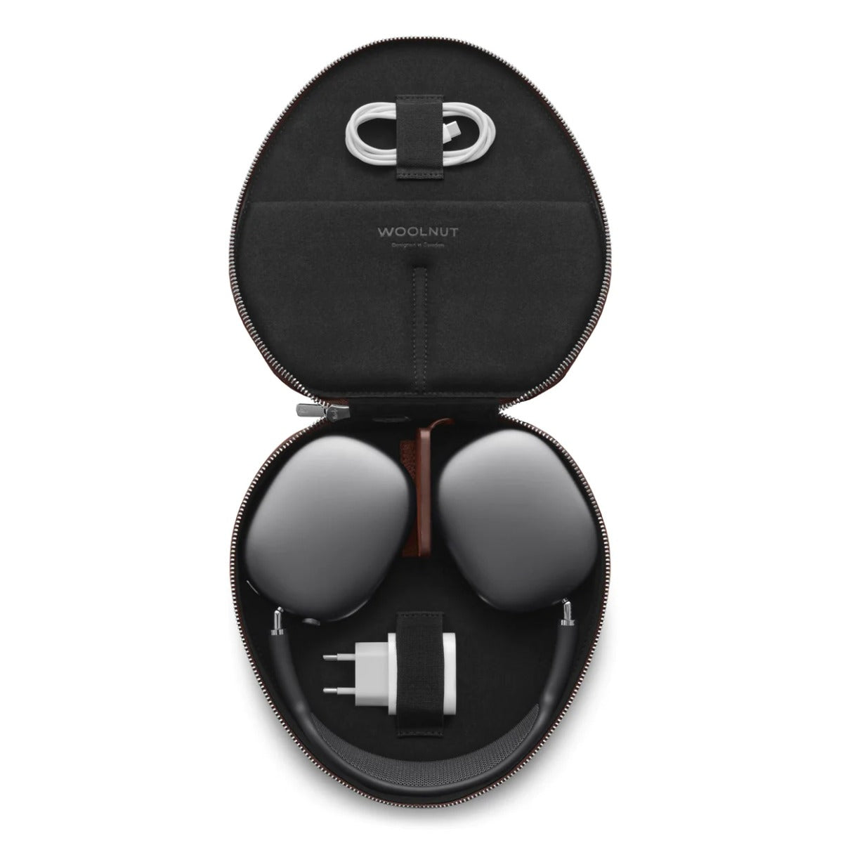 Woolnut usnjeni ovitek za AirPods Max - konjak - iSTYLE SI