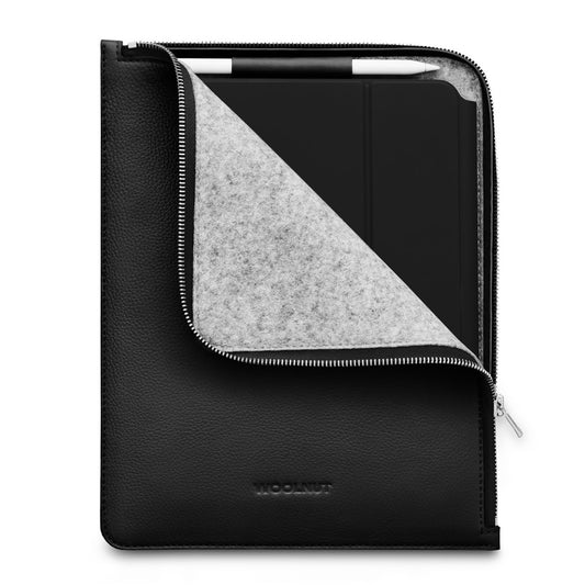 Woolnut Leather Folio za iPad Pro 12.9" - črna - iSTYLE SI