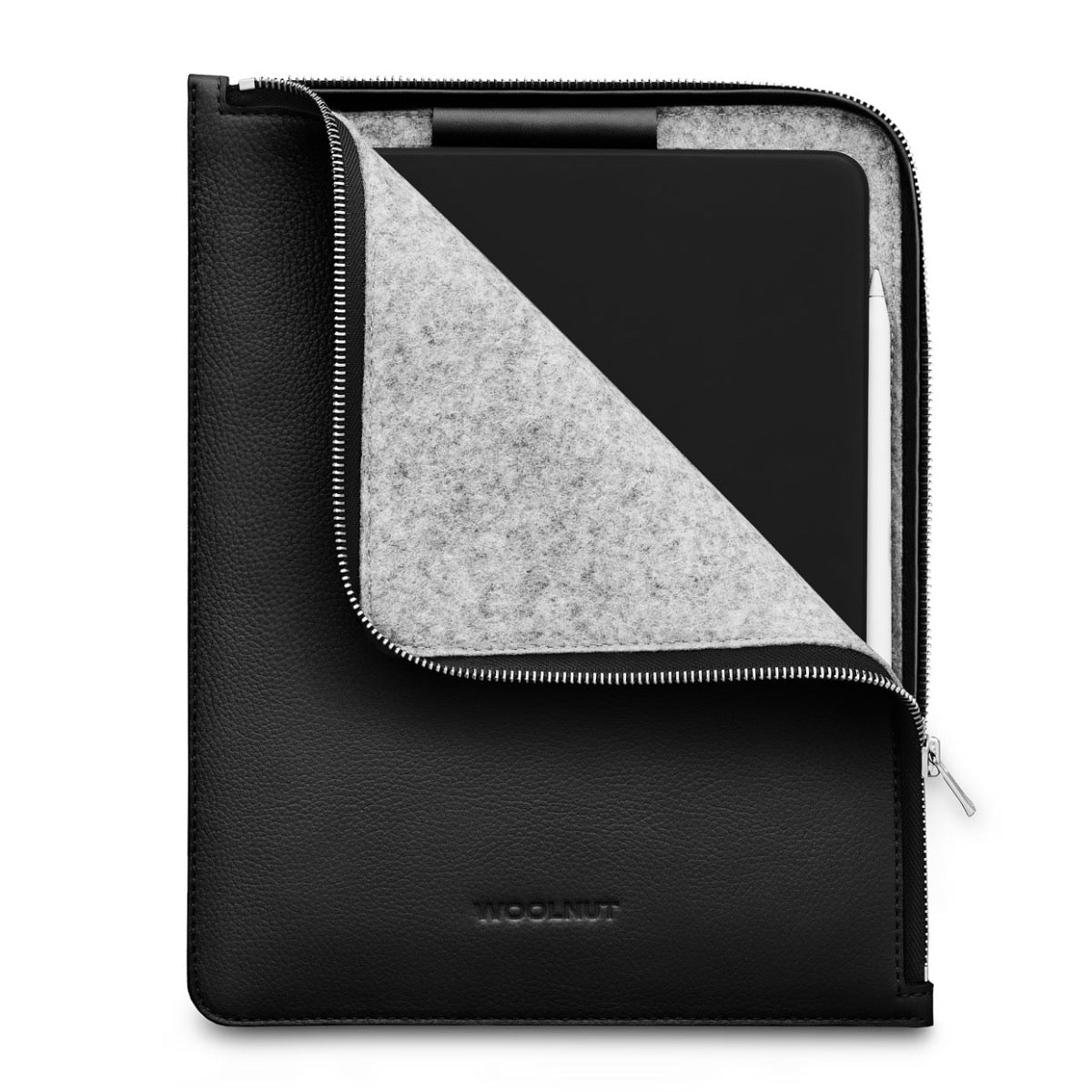 Woolnut Leather Folio za iPad Pro 12.9" - črna - iSTYLE SI