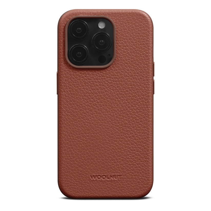 Woolnut usnjeni ovitek za iPhone 15 Pro z MagSafe - Cognac - iSTYLE SI