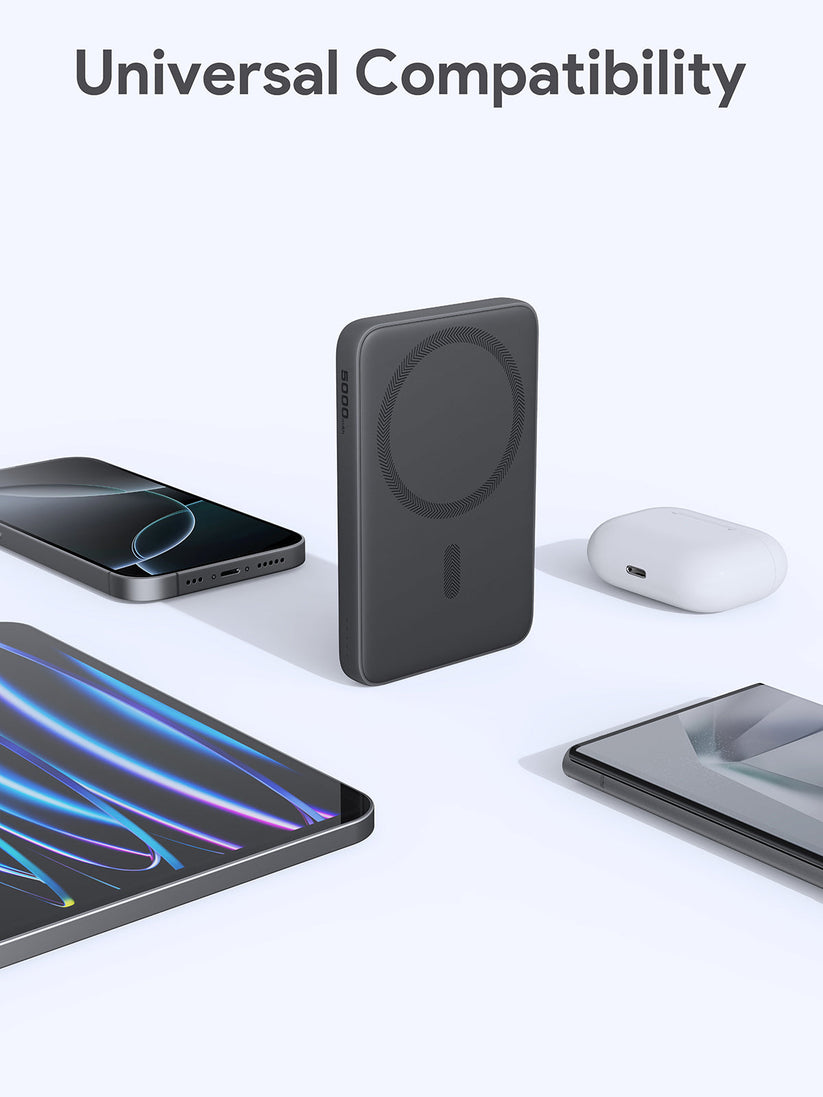 AUKEY 5000 mAh MagSafe Power Bank - nevihtno siva - iSTYLE.si