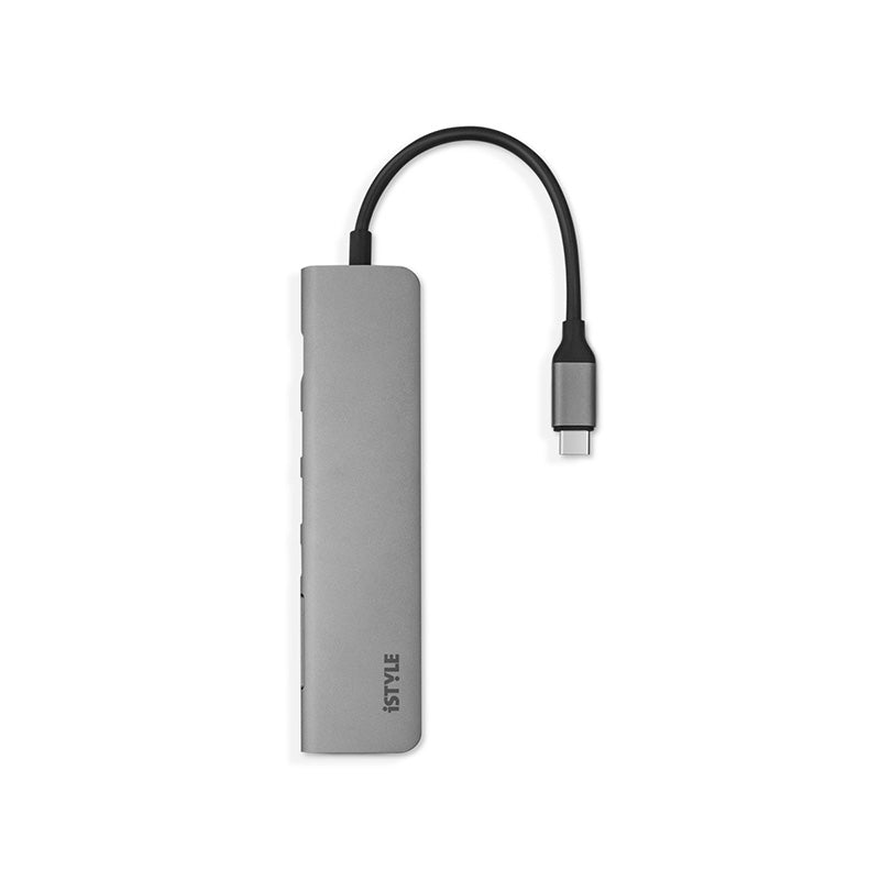 iSTYLE 7v1 USB-C Multimedia HUB - vesoljno siva - iSTYLE SI