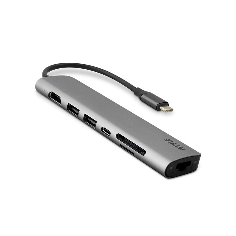 iSTYLE 7v1 USB-C Multimedia HUB - vesoljno siva - iSTYLE SI
