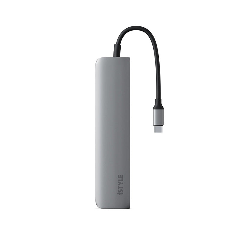 iSTYLE 6v1 aluminijasti USB-C HUB - vesoljno siva - iSTYLE SI