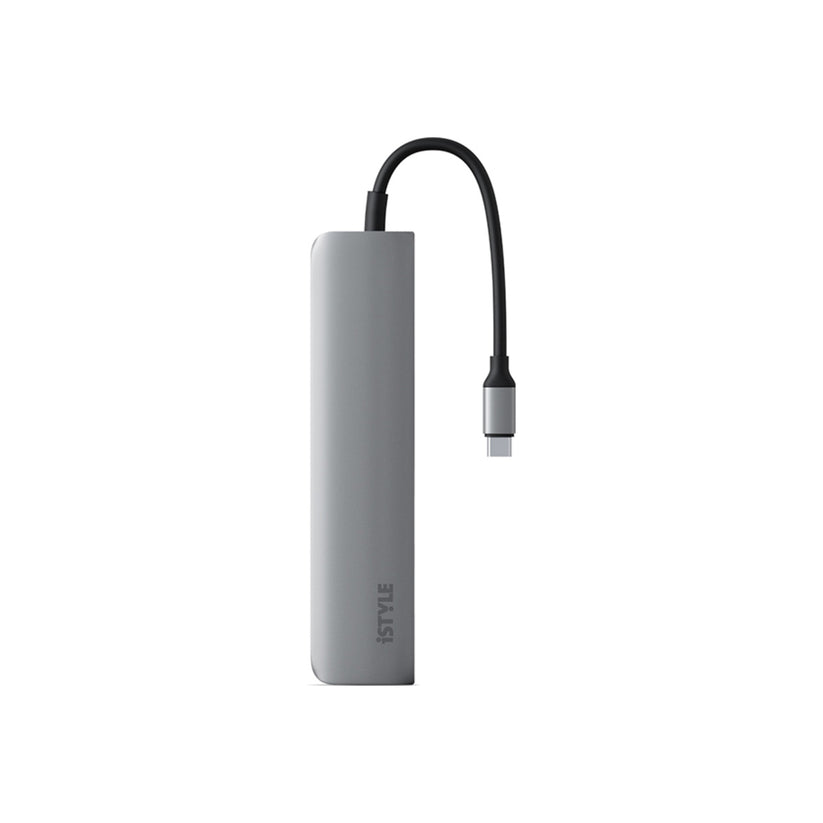 iSTYLE 6v1 aluminijasti USB-C HUB - vesoljno siva - iSTYLE SI