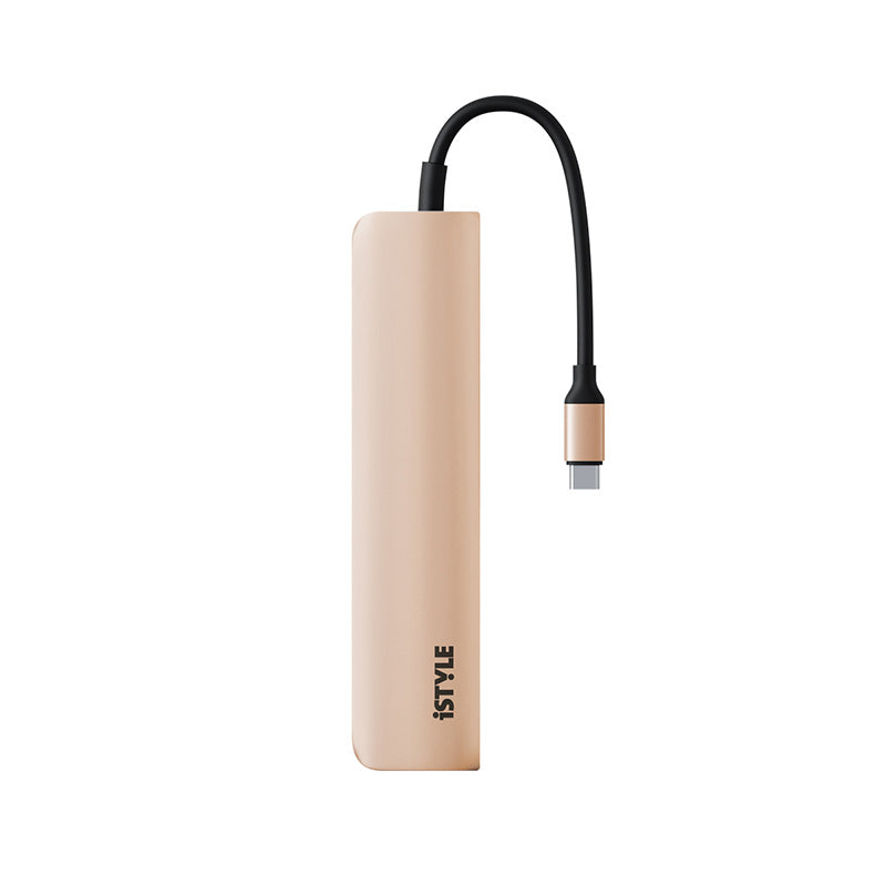 iSTYLE 6v1 aluminijasti USB-C HUB - zlata - iSTYLE SI