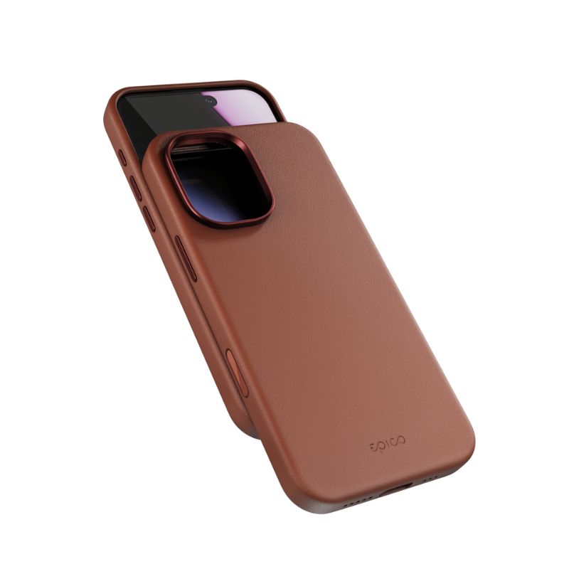 Epico magnetni ovitek Leather Pro Mag+ za iPhone 17 - rjav
