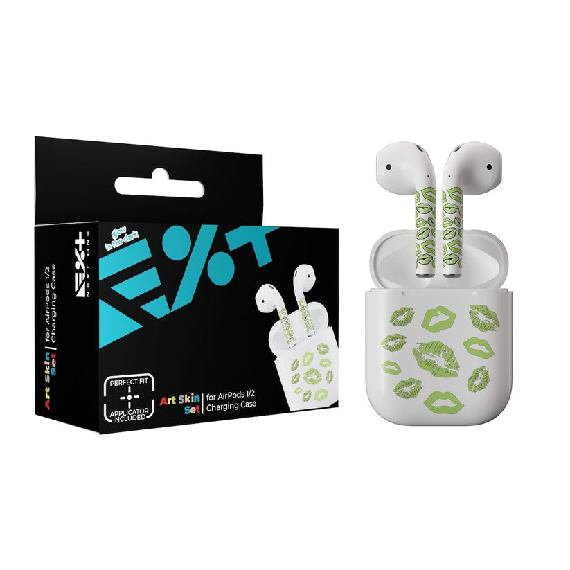 Next One ArtSkin nalepka za Airpods 1. in 2. generacija - svetleče ustnice - iSTYLE SI