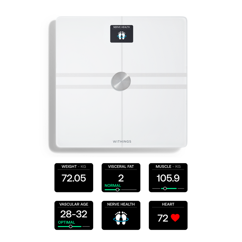 Withings Body Comp Complete Body Analysis Wi-Fi Scale - White - iSTYLE SI