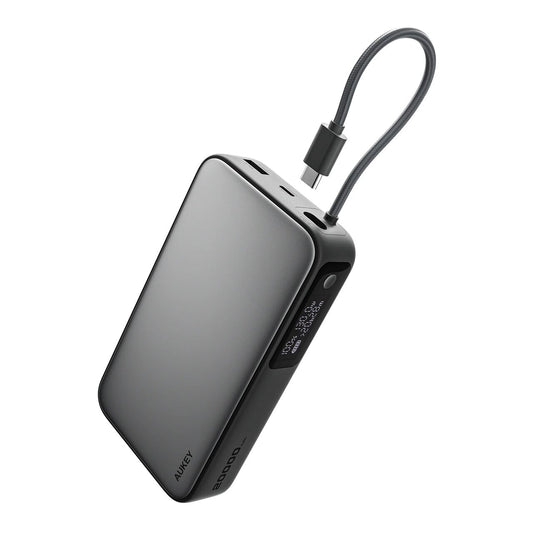 AUKEY Spark Sling 20000 Compact Fast Charging Power Bank z vgrajenim USB-C kablom