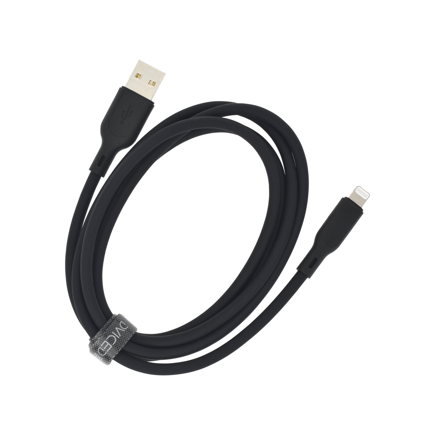 Dviced kabel USB-A na Lightning silicone 1,25 m - črna