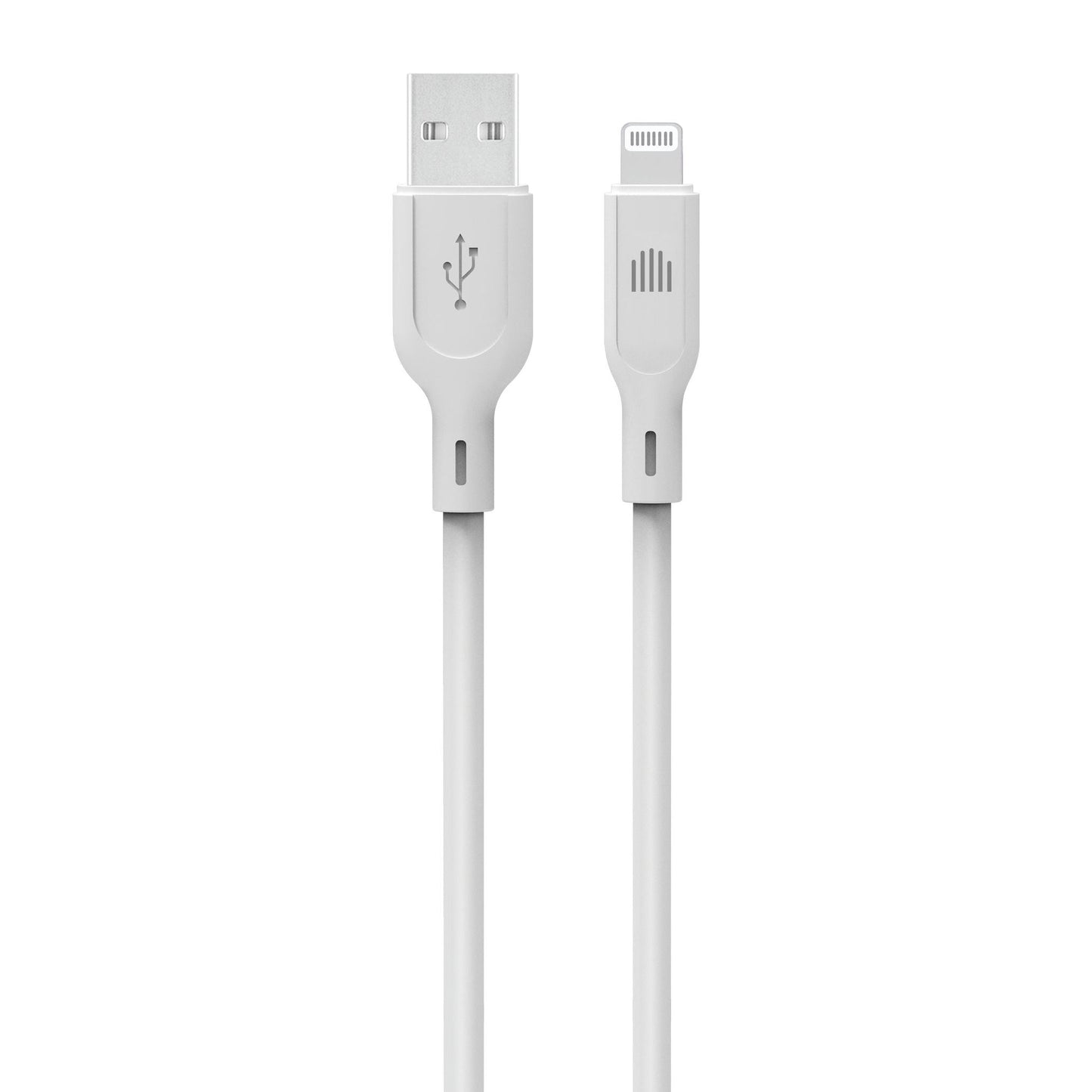 Dviced kabel USB-A na Lightning silicone 1,25 m - bela