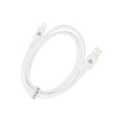 Dviced kabel USB-A na Lightning silicone 1,25 m - bela