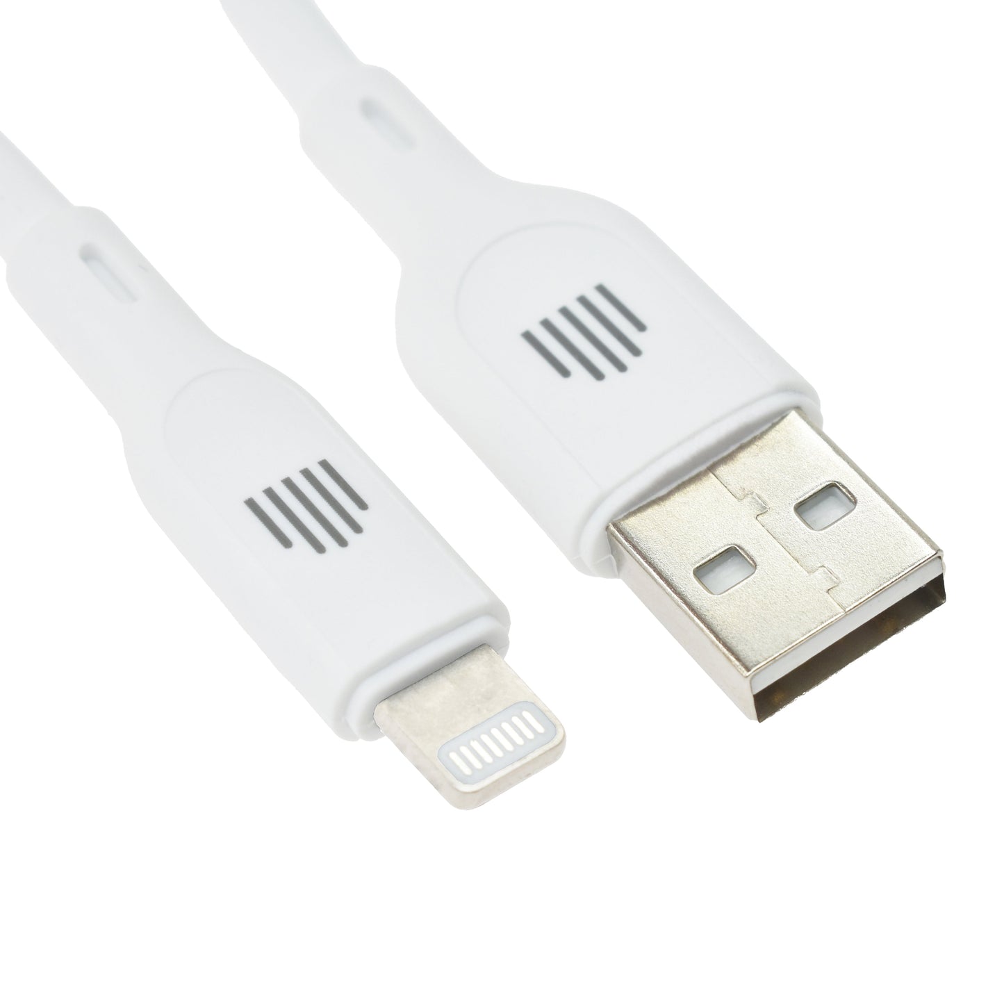 Dviced kabel USB-A na Lightning silicone 1,25 m - bela