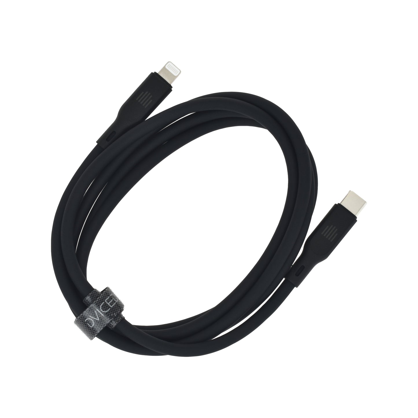 Dviced kabel USB-C na Lightning silicone 1,25 m - črna