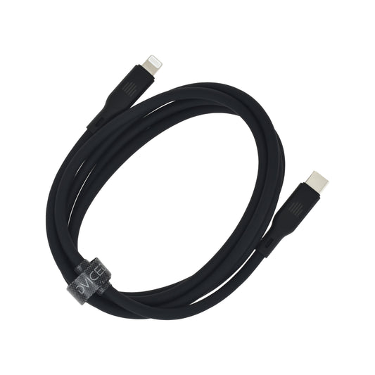 Dviced kabel USB-C na Lightning silicone 1,25 m - črna