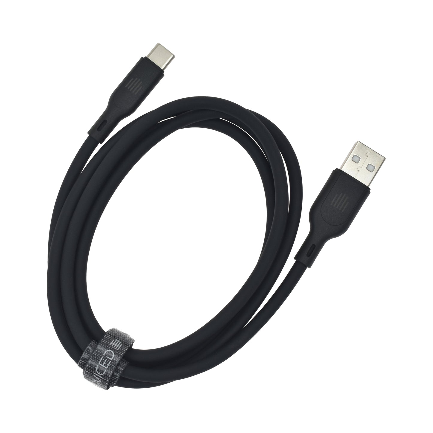 Dviced kabel USB-A na USB-C silicone 1,25 m - črna