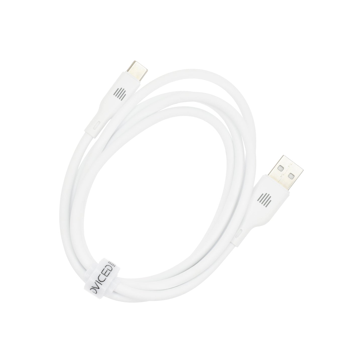 Dviced kabel USB-A na USB-C silicone 1,25 m - bela